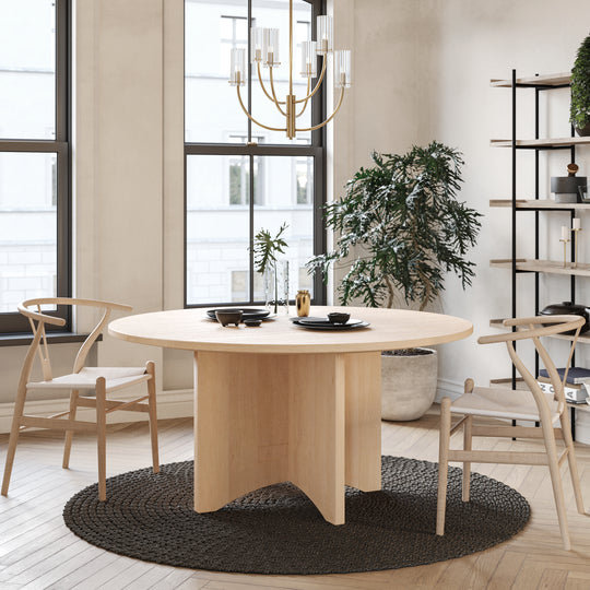 Brick Mill Craft Furniture Round Solid Wood Top Dining Table - Wayfair ...